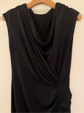 Black Draped Women's Dress